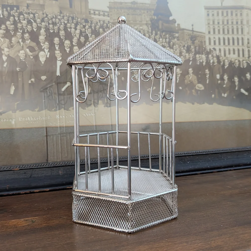 Silver-toned Decorative Gazebo Figurine - Picture 2 of 4